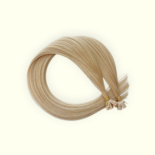 Glazed Donut Balayage T8-P14/60 Keratin Flat Tip Hair Extensions | Real Hair Co.