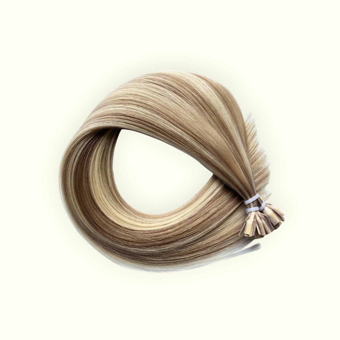 Buttery Blonde Piano P14/22 Keratin Flat Tip Hair Extensions | Real Hair Co