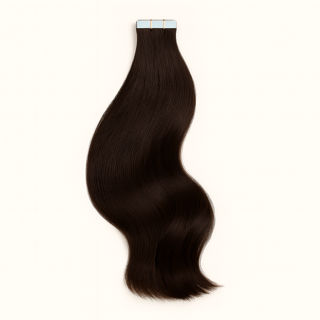 #1 Natural Black Tape-In Hair Extensions – Remy Human Hair – Same Day Shipping