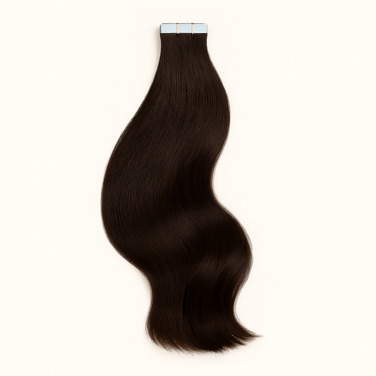 #1 Natural Black Tape-In Hair Extensions – Remy Human Hair – Same Day Shipping