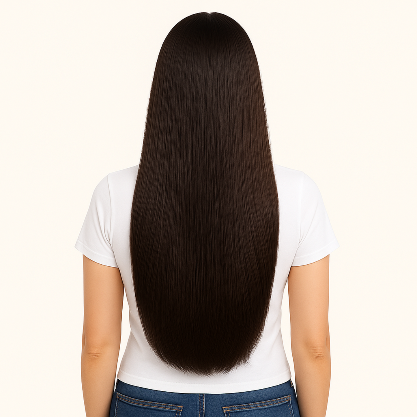 OFF Black #1b Machine weft Hair Extension