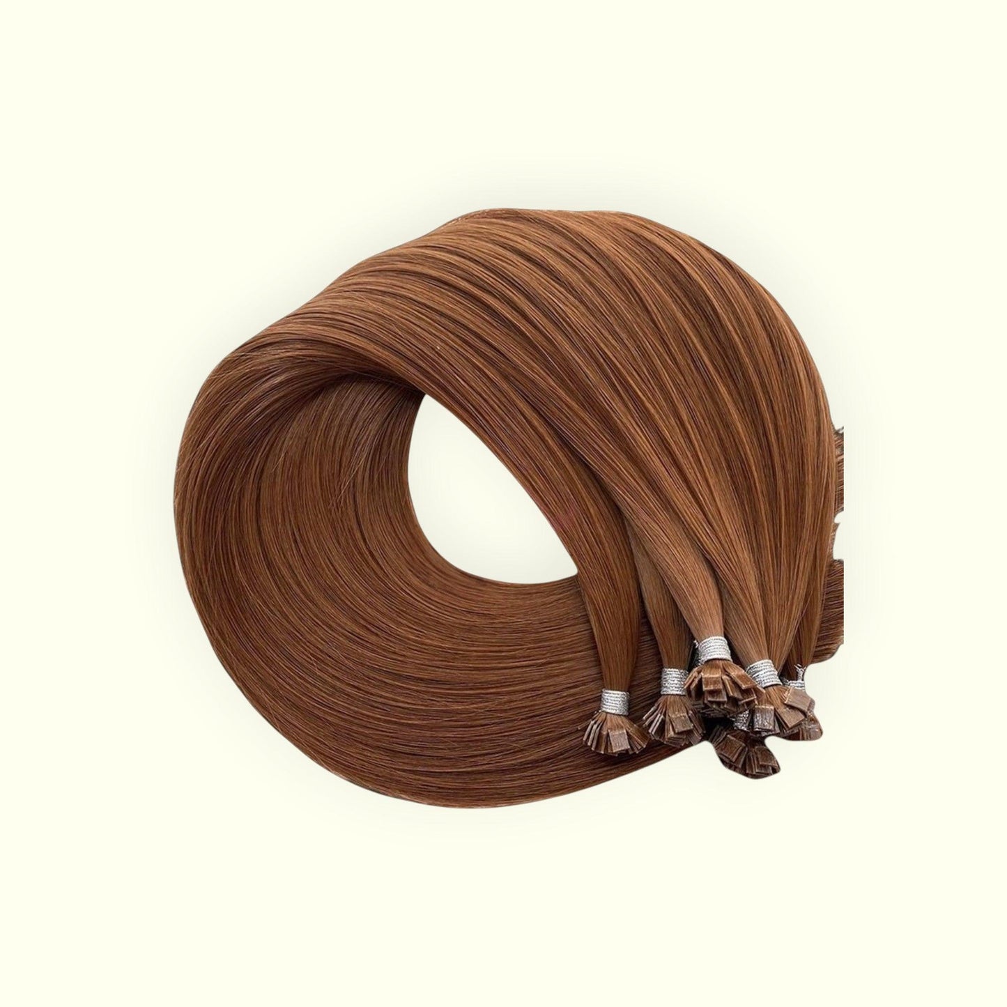 Light Auburn #30 Keratin Flat Tip Hair Extensions | Real Hair Co