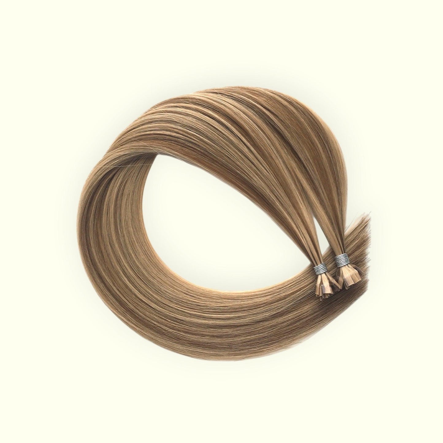Salted Caramel Bronde Mix M4/27 Keratin Flat Tip Hair Extensions | Real Hair Co