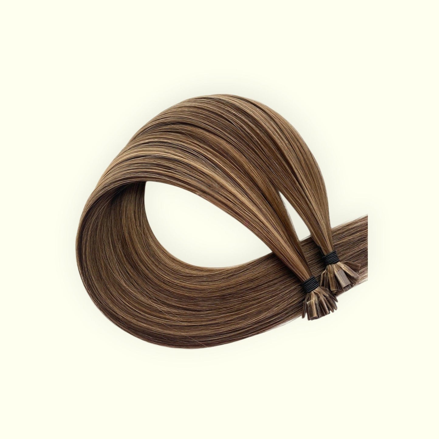 Tortoiseshell Bronde Piano P4/8/22 Keratin Flat Tip Hair Extensions | Real Hair Co