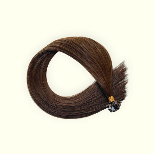 Medium Brown #4 Nano Ring Hair Extensions | Real Hair Co