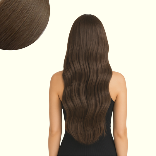 #4b Brown Tape-In Extensions – Remy Human Hair – Same Day Shipping