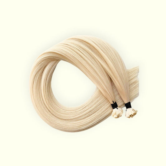 Platinum Blonde #60 Keratin Flat Tip Hair Extensions | Real Hair Co.