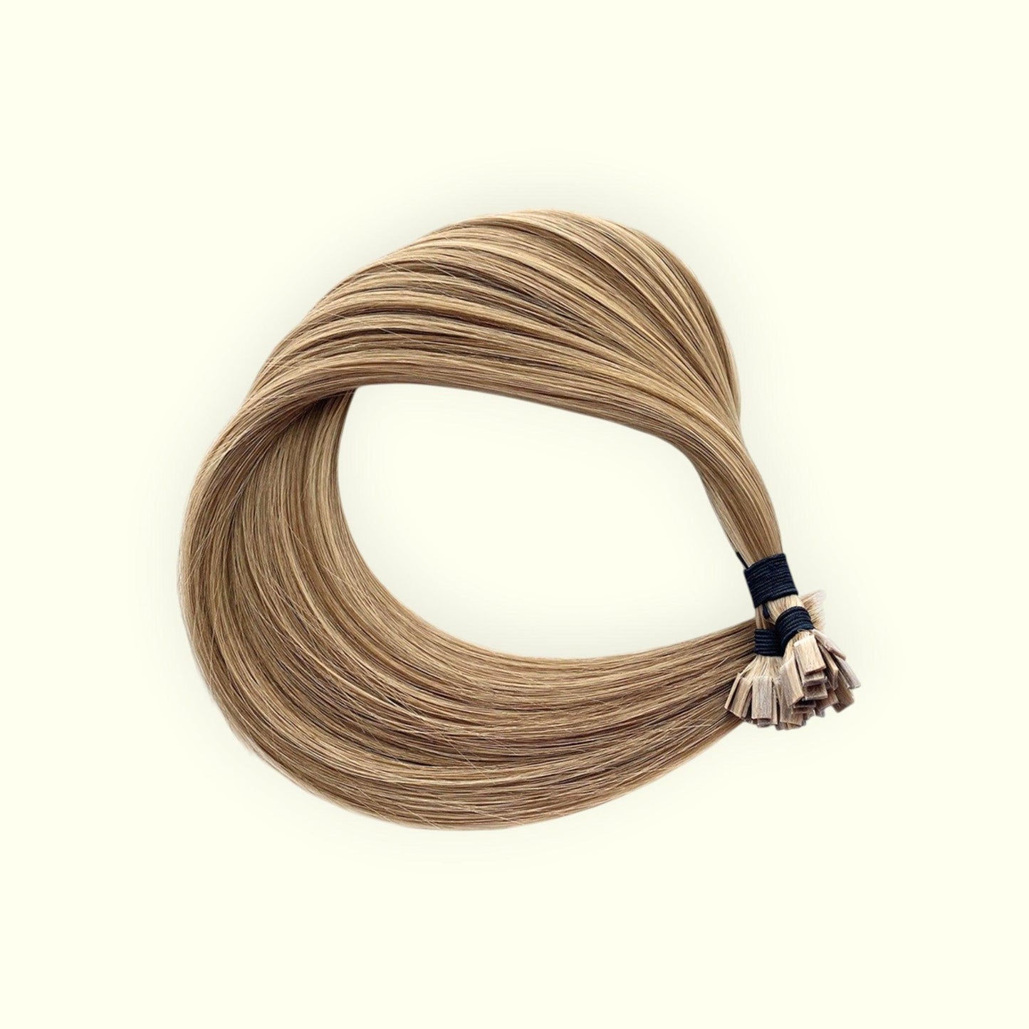 Ash Bronde Mix M6/22 Keratin Flat Tip Hair Extensions | Real Hair Co