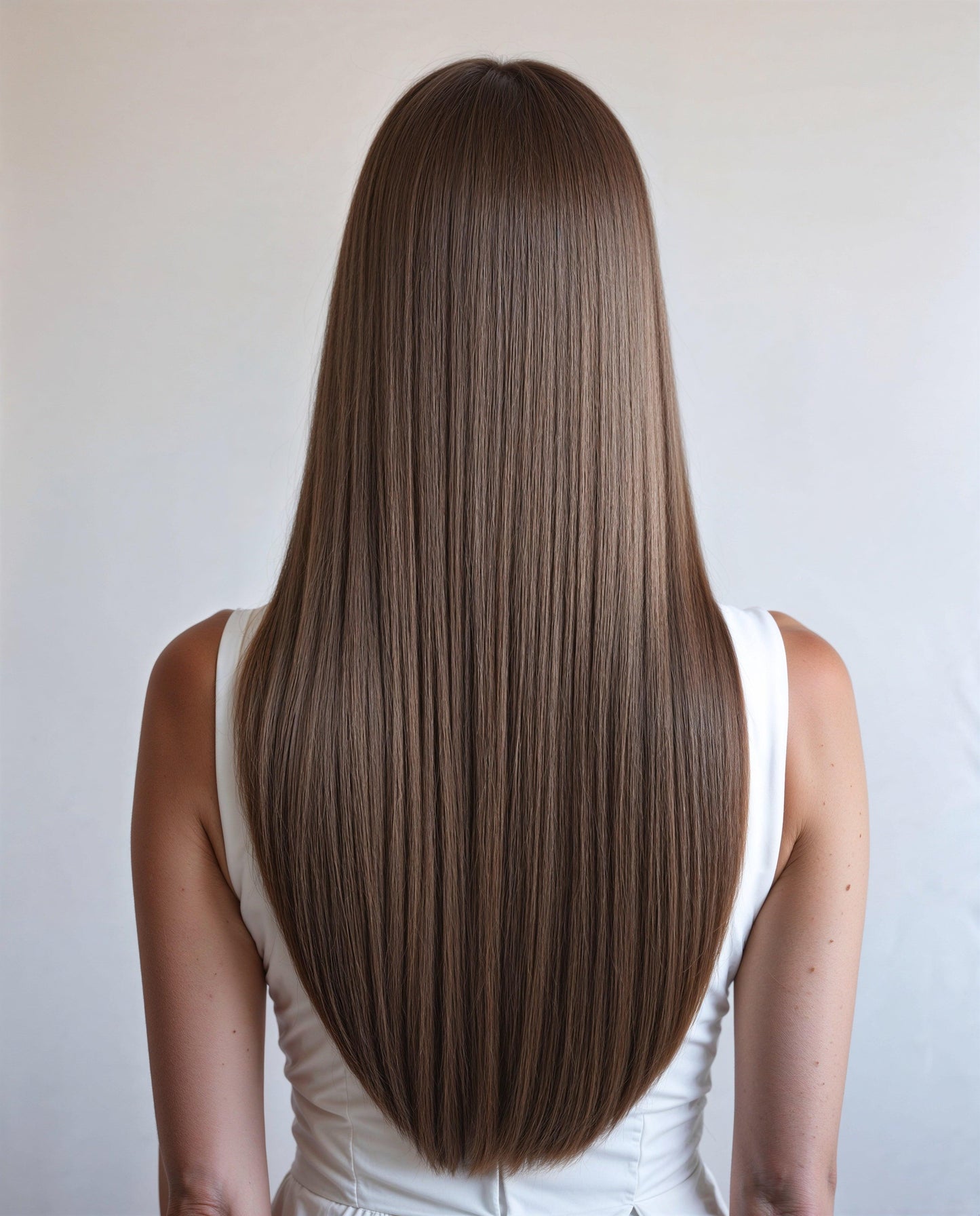 Medium Ash Brown #8A Nano Ring Hair Extensions | Real Hair Co