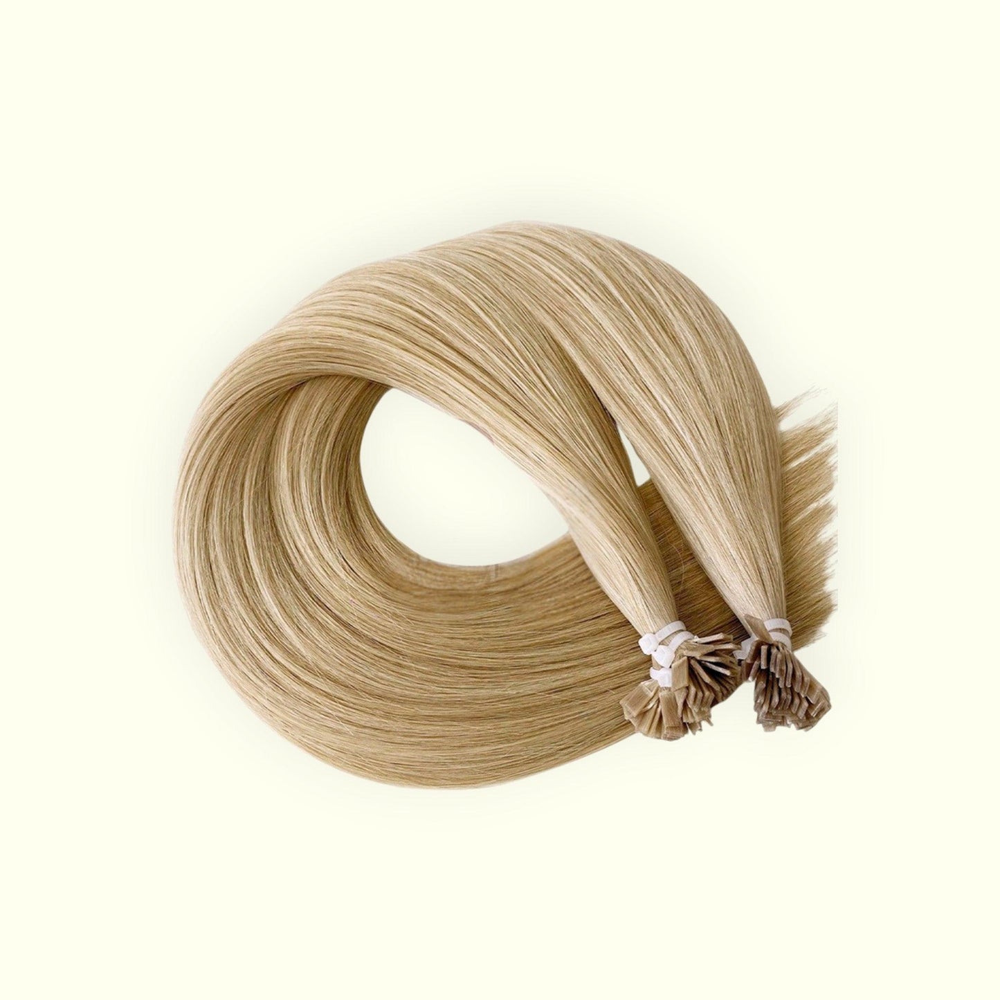 Sandy Blonde Mix M8/60 Keratin Flat Tip Hair Extensions | Real Hair Co