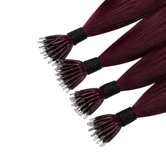 Burgundy Wine #99J Hair Extensions Colour Detail Close Up | Real Hair Co