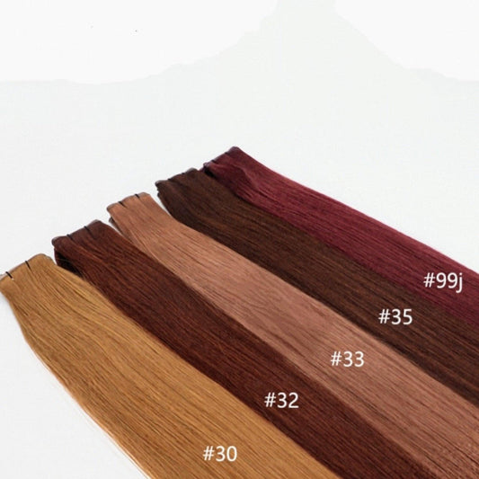 Flat Tip Hair Extensions in Reddish Copper #32