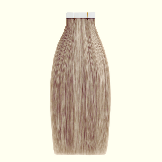 M8/60 Ash Blonde Platinum Melt Tape-In Extensions – Remy Human Hair – Same Day Shipping
