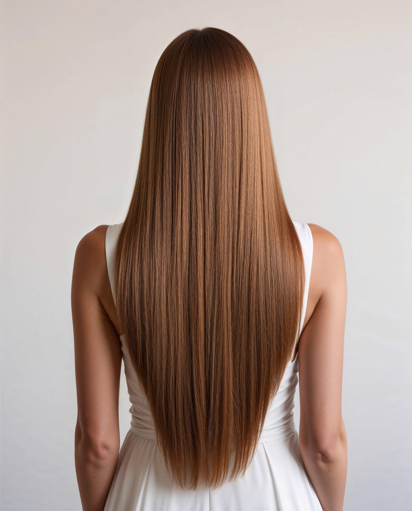 Light Chestnut Brown #8 Nano Ring Hair Extensions | Real Hair Co