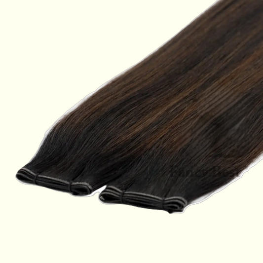Shadow Root Brunette T1B-P1B/3 Nano Ring Hair Extensions | Real Hair Co