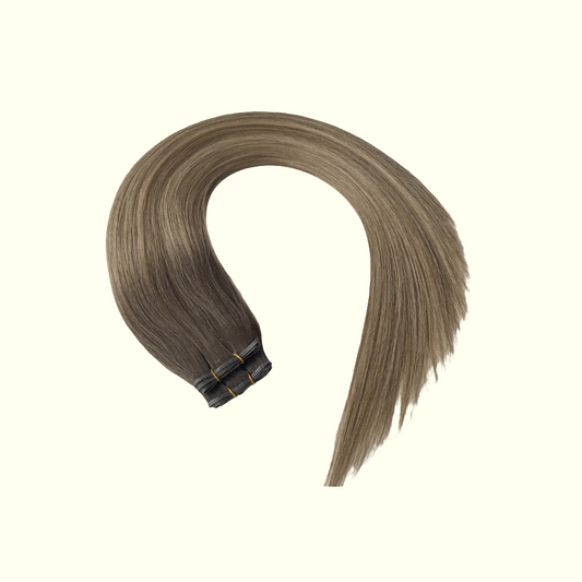 Balayage Mixed Blonde T4-p8/60 Ultra-Thin Mini Weft Hair Extensions | Real Hair Co