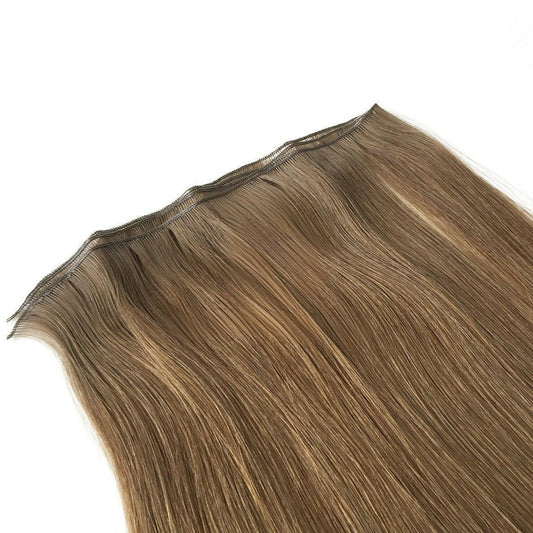 Hand Tied Weft Hair Extensions by Real Hair Co -Light Ash Brown #8a - 100% Remy Human Hair.