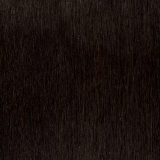 Hand Tied Weft Hair Extensions by Real Hair Co -Natural Black #b - 100% Remy Human Hair.