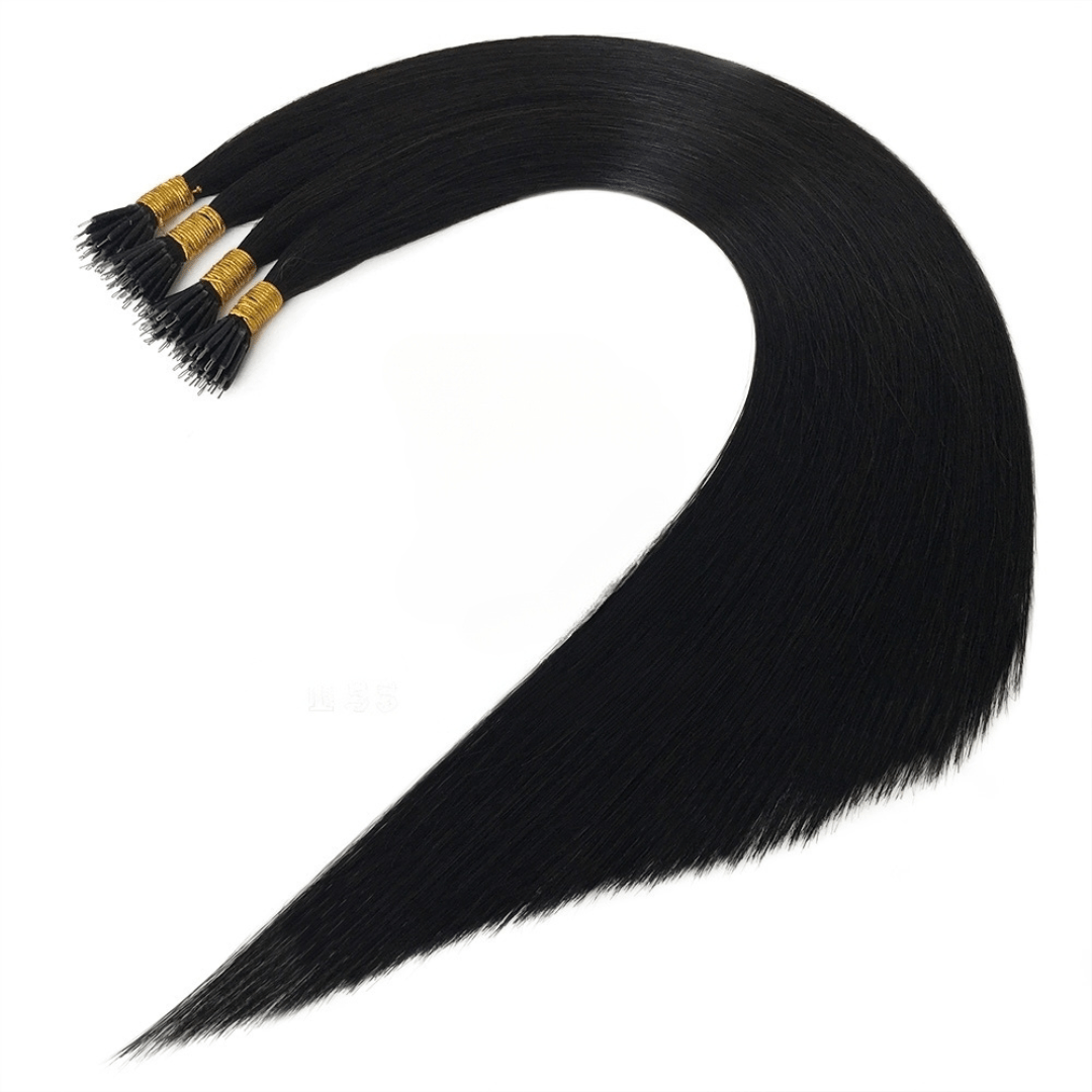 Natural Black #1B High-Quality Nano Ring Hair Extensions | Real Hair Co.