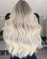 Ombre Medium Blonde Root to Platinum - T18/60 High-Quality Nano Ring Hair Extensions | Real Hair Co.
