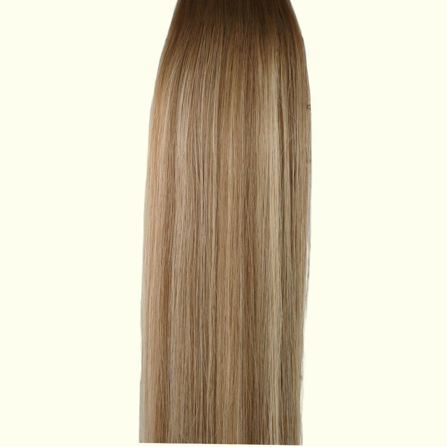 Blonde hair extension labeled T8-8/22 on a white background