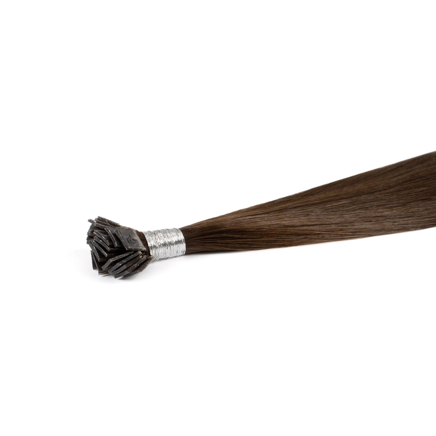 Dark Brown #2 keratin flat tip Hair Extension - REAL HAIR CO