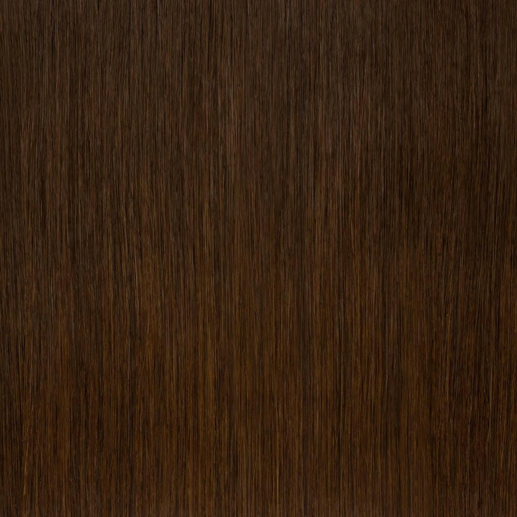 Chocolate Brown #4 Machine weft Hair Extension.