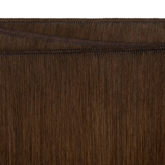 Chocolate Brown #4 Machine weft Hair Extension.