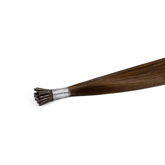 Chocolate Brown #4 Micro Bead I tip Hair Extension.