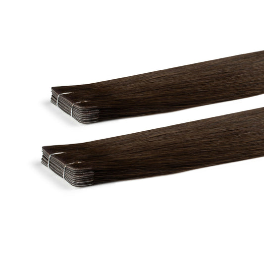 Dark Brown #2 Russian Invisible Tape Hair Extension.