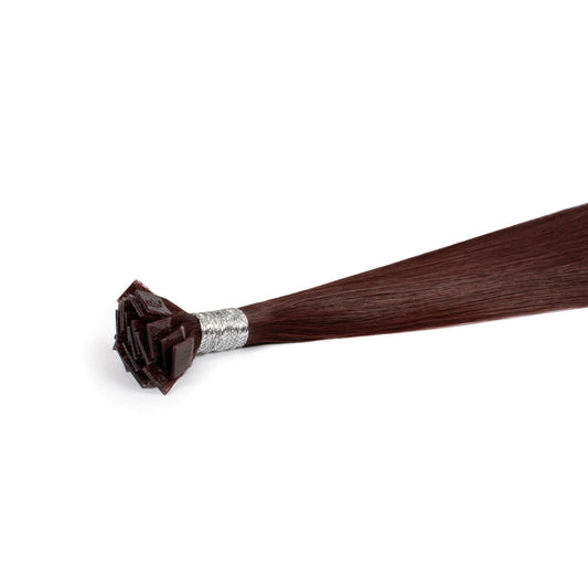 Dark Wine #99j keratin flat tip Hair Extension.