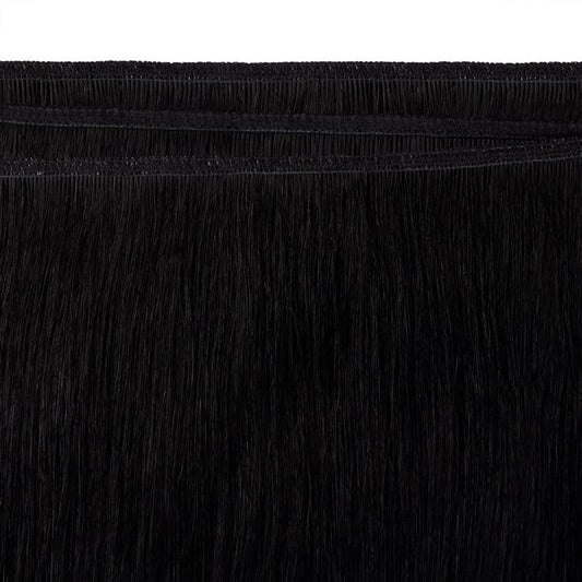 Jet Black #1 Machine weft Hair Extension.