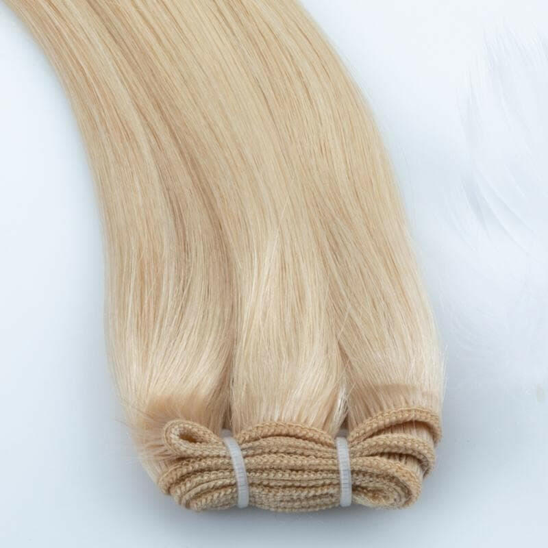 Light Ash Blonde #22 Machine weft Hair Extension.