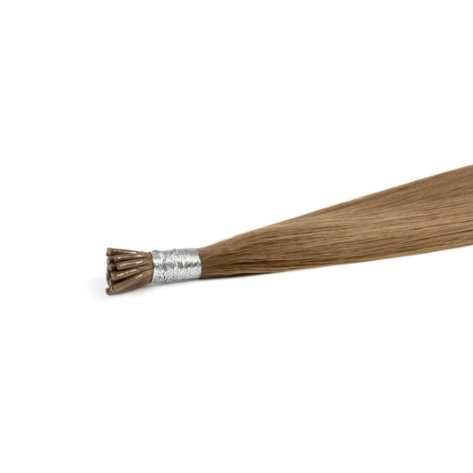 Medium Golden Brown #8 Micro I-Tip Hair Extensions – Remy Human Hair | Real Hair Co