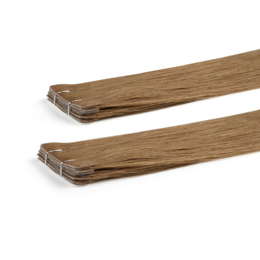 Medium Golden Brown #8 Tape In Hair Extensions – Remy Human Hair | Real Hair Co