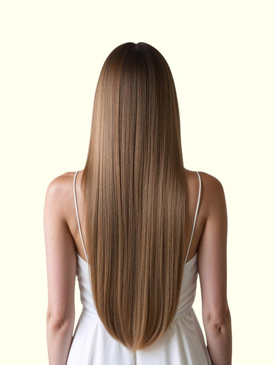 Medium Golden Brown #10 Nano Ring Hair Extensions | Real Hair Co
