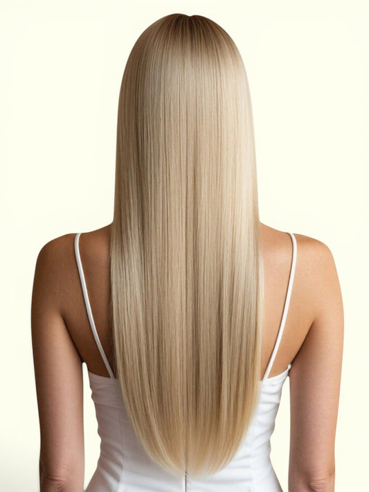 Light Golden Blonde #16 Nano Ring Hair Extensions 20" – Remy Human Hair | Real Hair Co