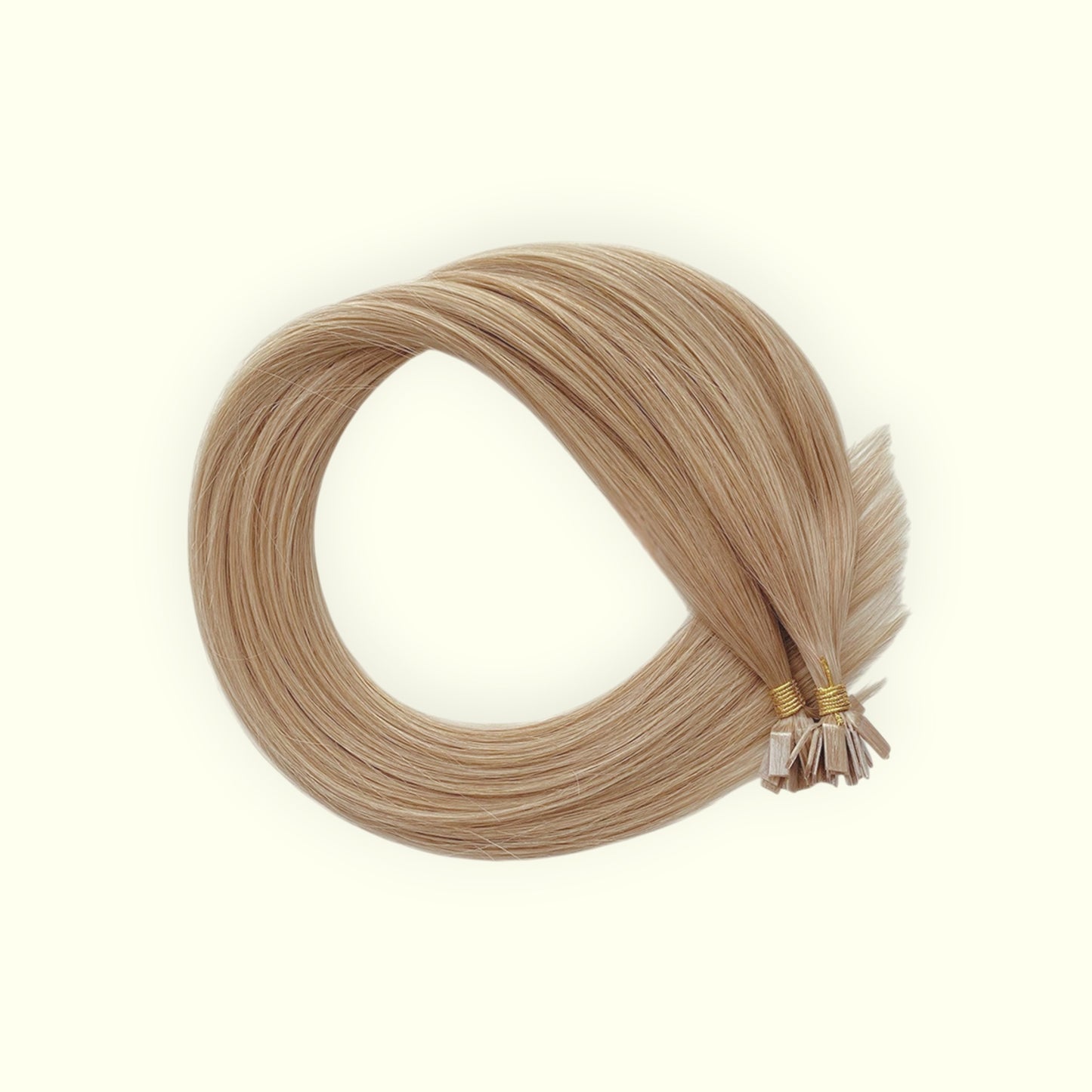Beige Blonde #18 Keratin Flat Tip Hair Extensions | Real Hair Co