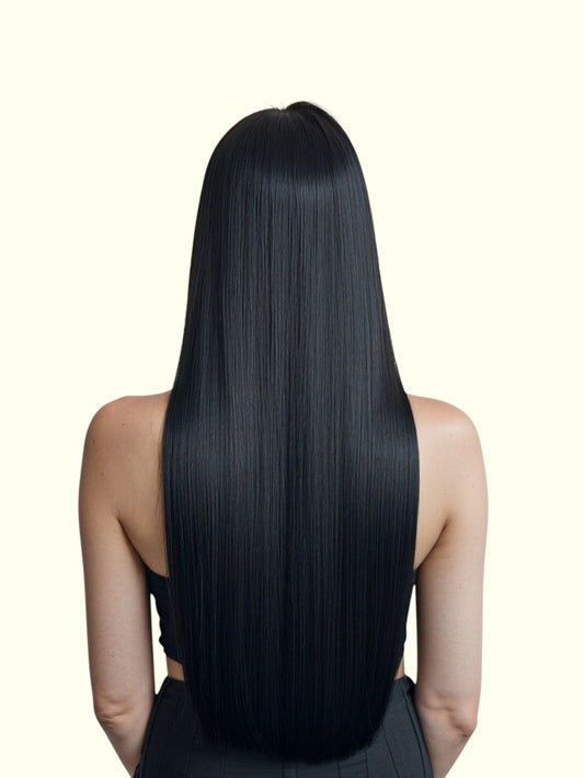 Jet Black - #1 Mini Weft Hair Extensions | Real Hair Co