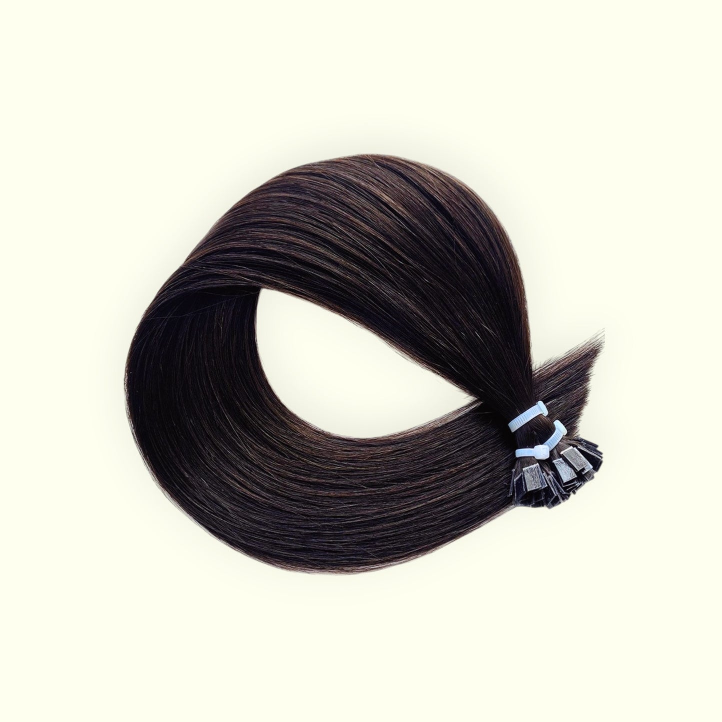 Off Black #1B Keratin Flat Tip Hair Extensions | Real Hair Co