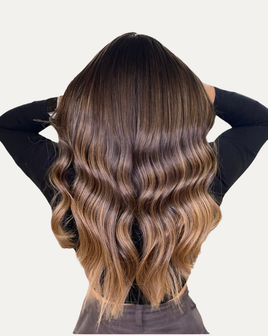 Rooted Balayage T2 - 27/4 Ultra-Thin Mini Weft Hair Extensions | Real Hair Co