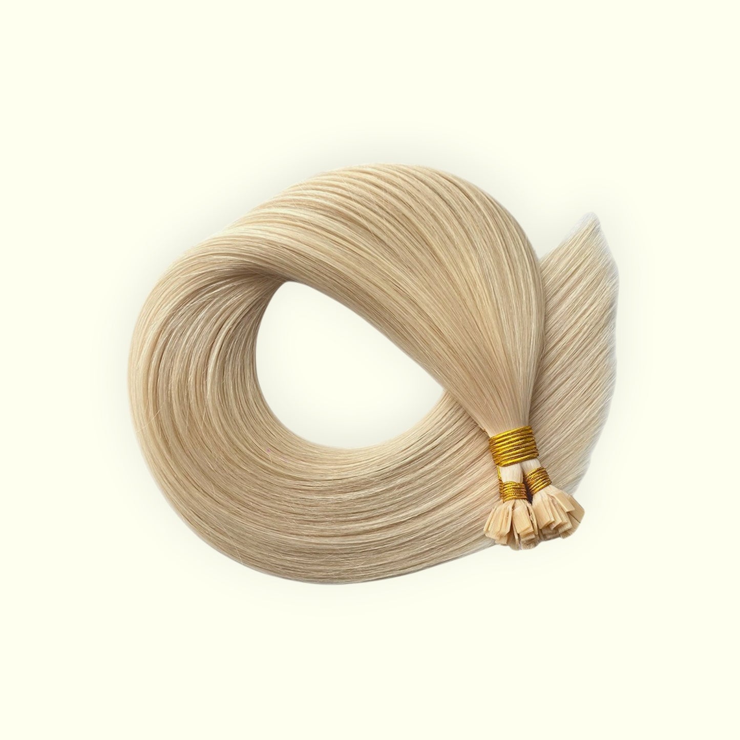 Light Ash Blonde #22 Keratin Flat Tip Hair Extensions | Real Hair Co
