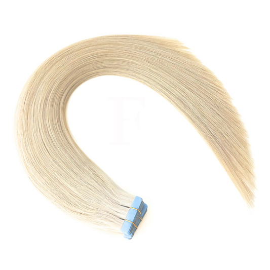 Mixed Light Blonde and Platinum #M18/60 - Premium Tape Hair Extensions – Ready to Ship | Real Hair Co