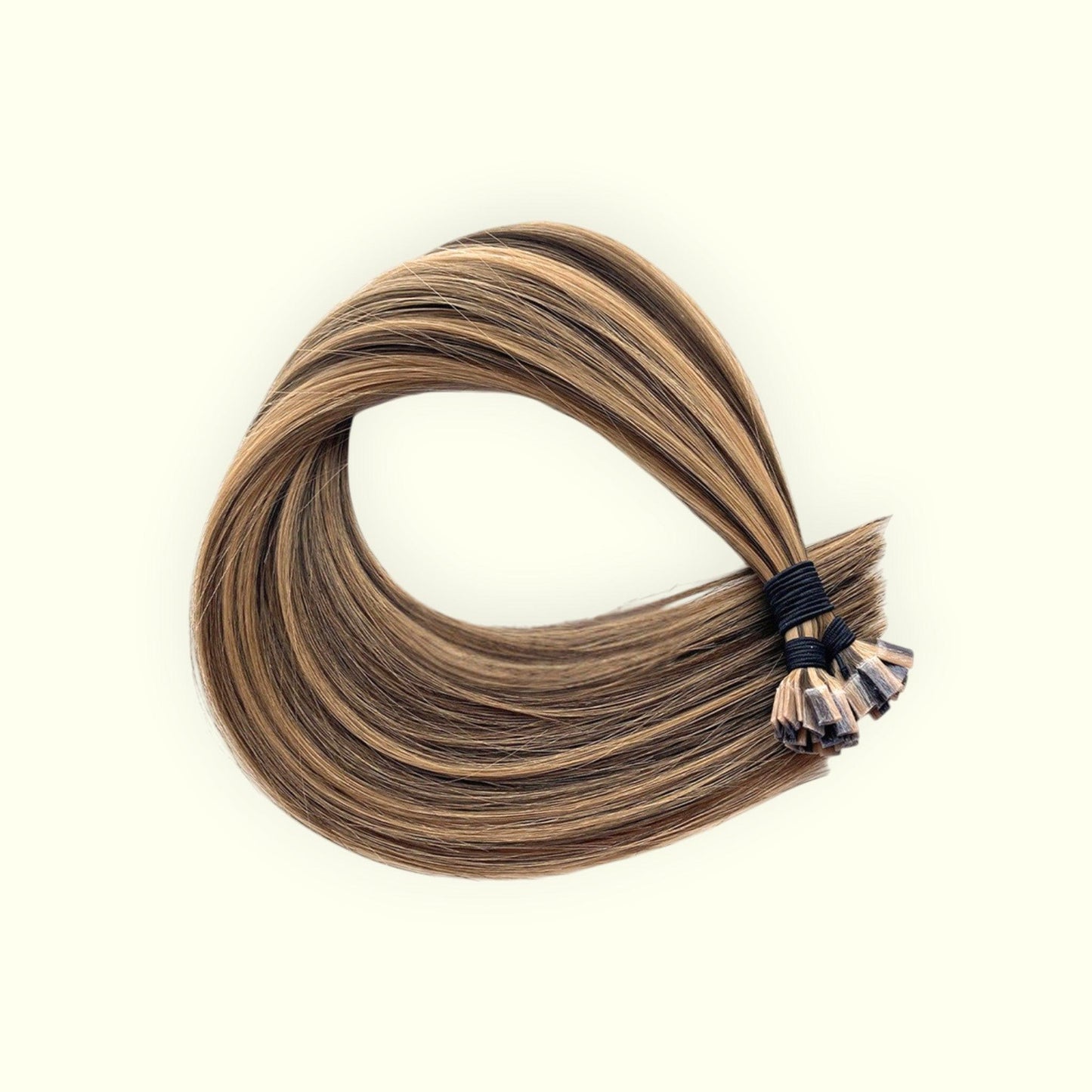 Caramel Honey Piano P4/27 Keratin Flat Tip Hair Extensions | Real Hair Co