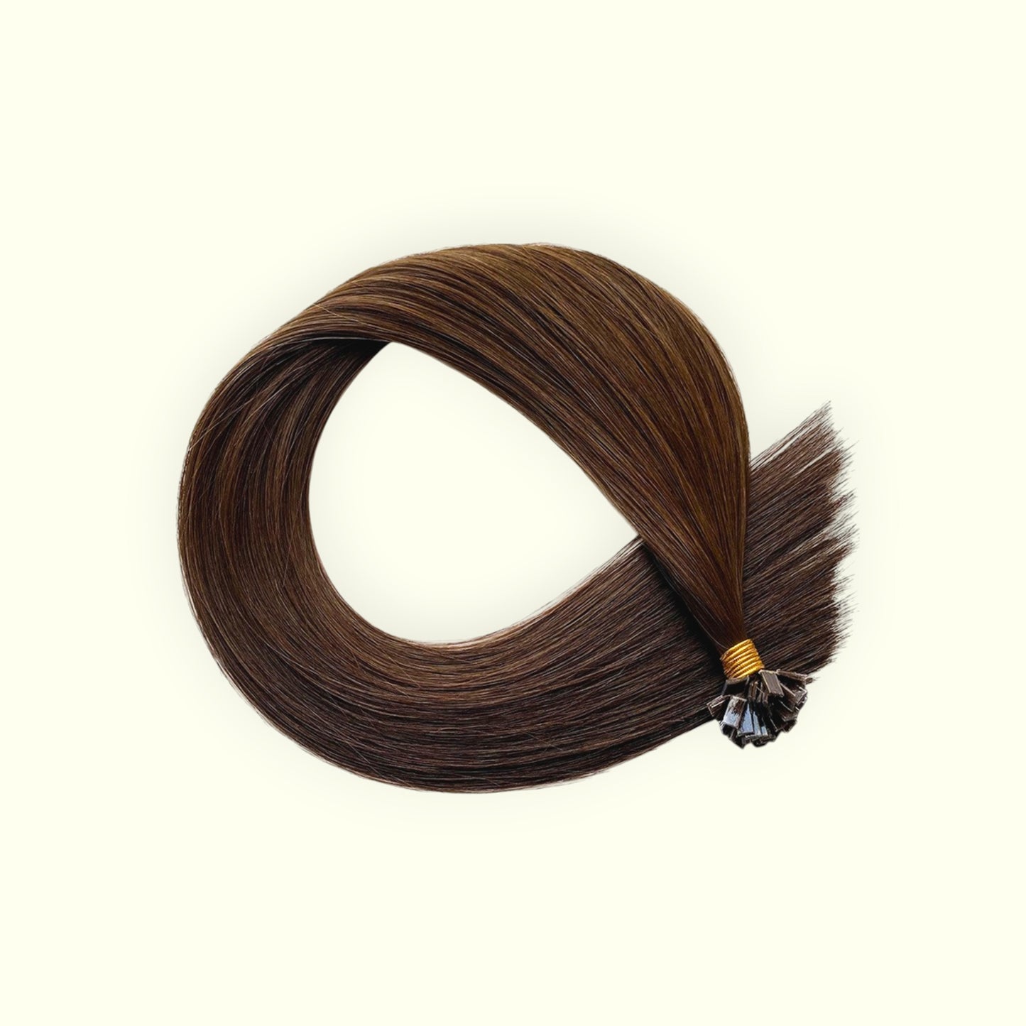 Medium Brown #4 Keratin Flat Tip Hair Extensions | Real Hair Co