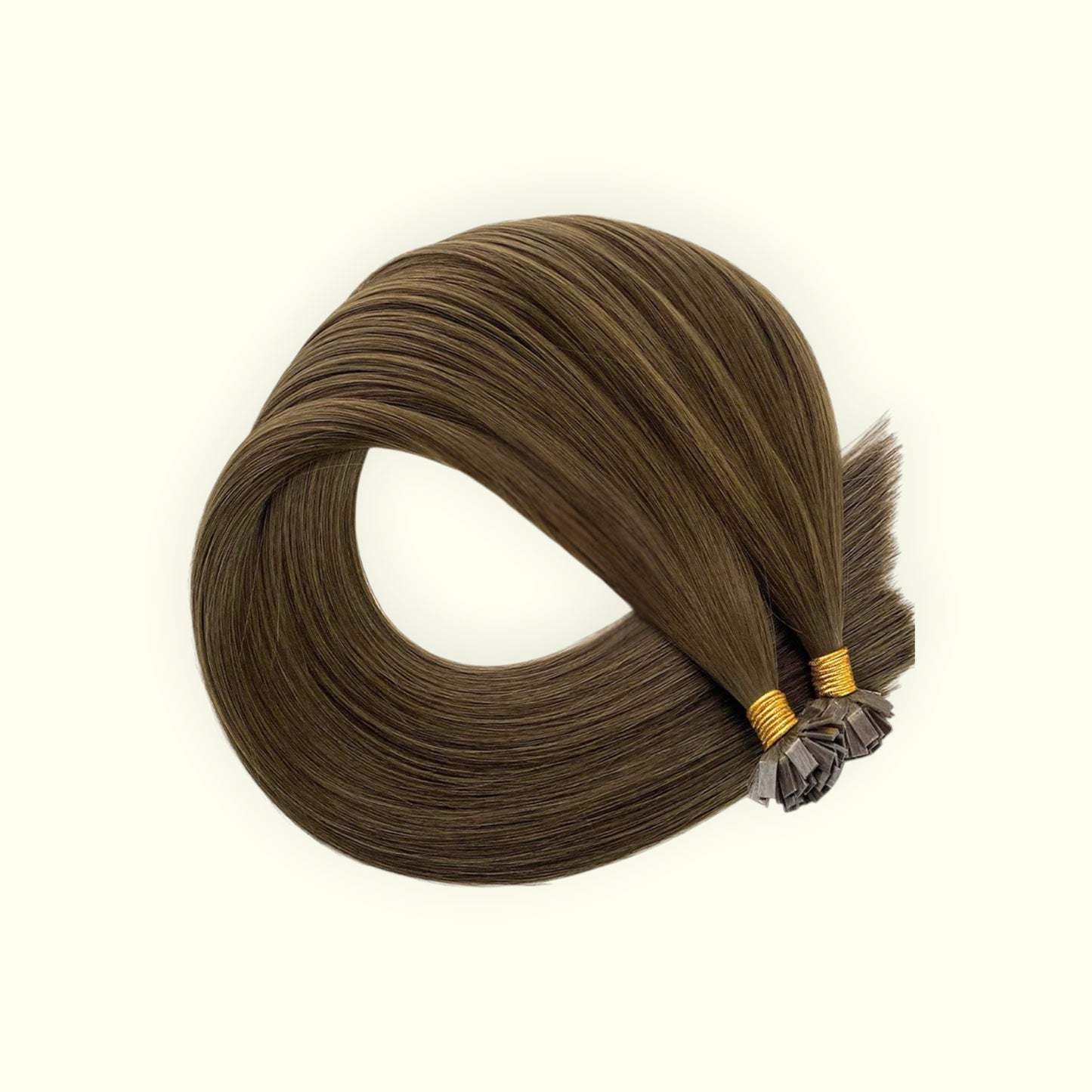 Medium Golden Blonde #7 Keratin Flat Tip Hair Extensions | Real Hair Co