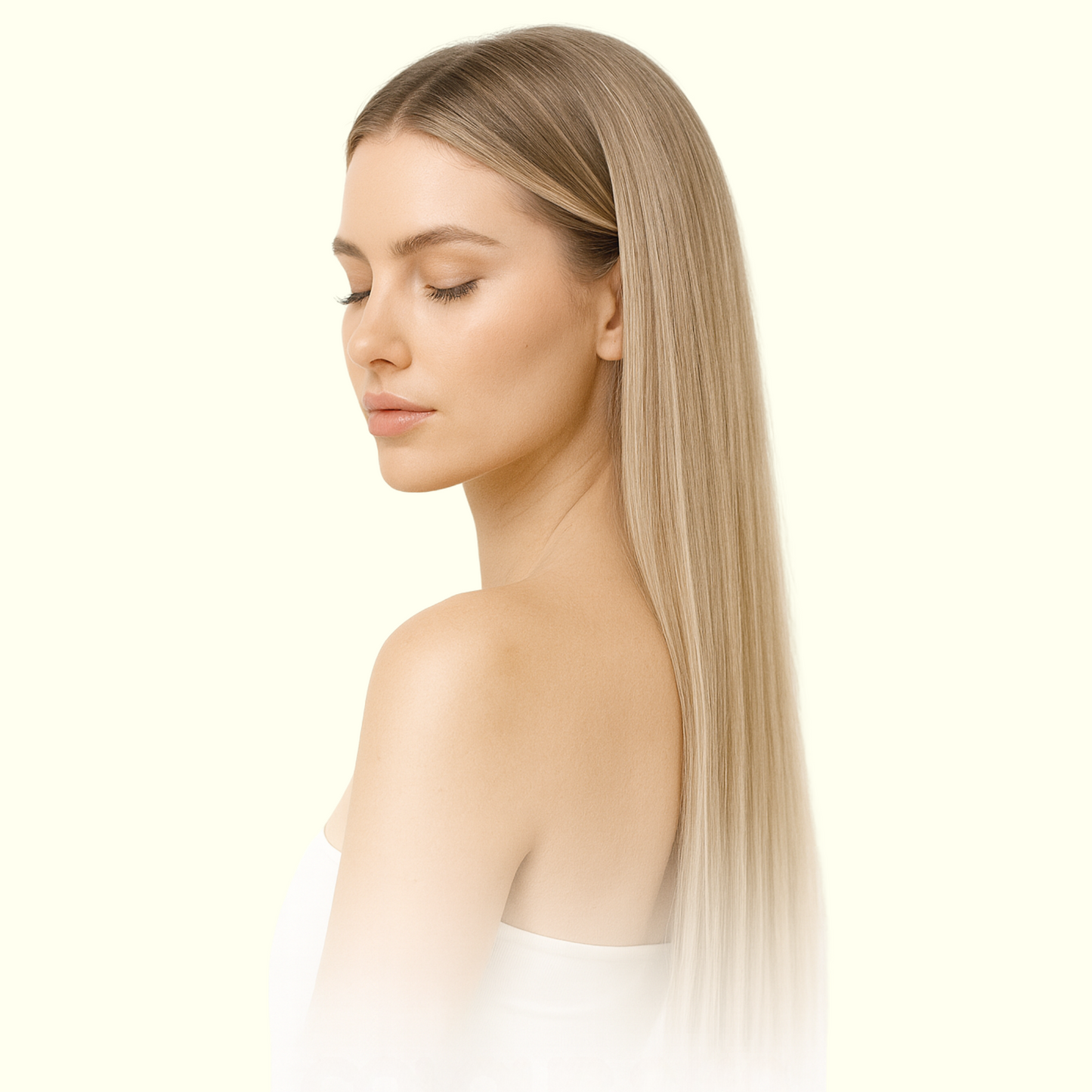 M8/60 Ash Blonde Platinum Melt Tape-In Extensions – Remy Human Hair – Same Day Shipping