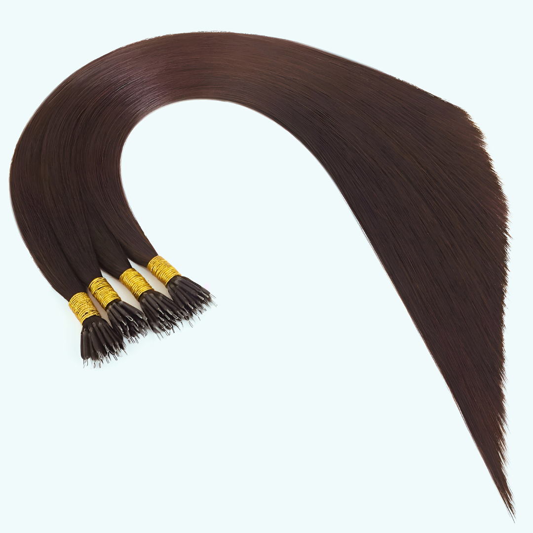 Dark Brown #3 High-Quality Nano Ring Hair Extensions | Real Hair Co - REAL HAIR CO