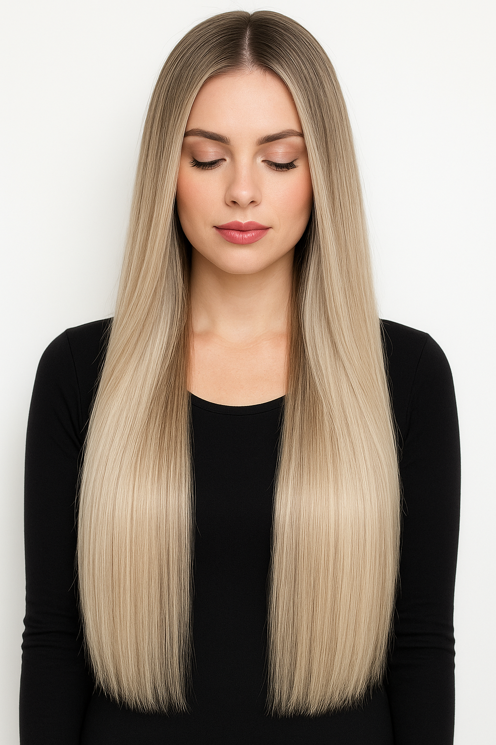 Balayage Lightest Ash Blonde  - T19-19/60 - Ultra-Thin Mini Weft Hair Extensions | Real Hair Co