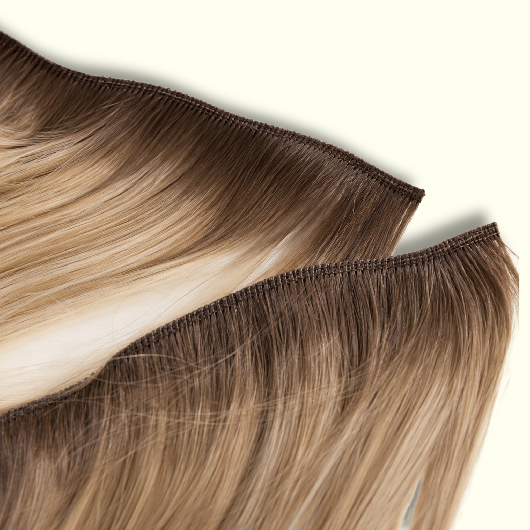 Hand Tied Weft Hair Extensions Construction Close Up | Real Hair Co